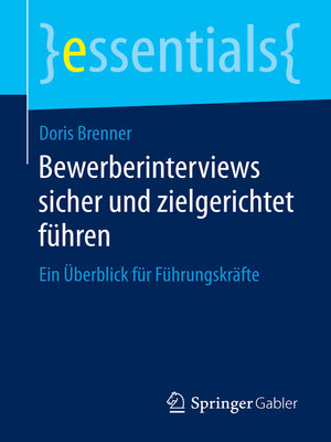 cover image of Bewerberinterviews sicher und zielgerichtet führen